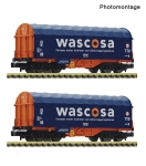 Fleischmann 6660105 - N - 2-tlg. Set Schiebeplanenwagen, Wascosa, Ep. VI